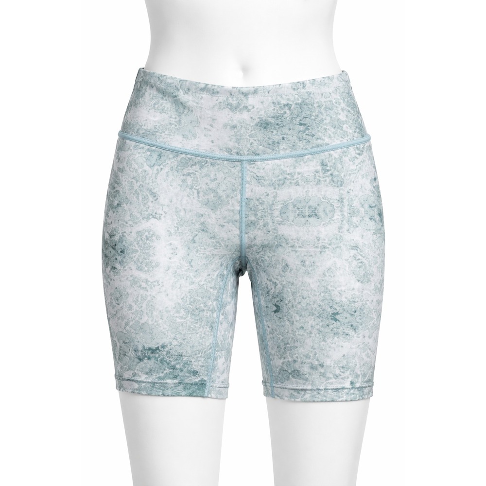 Fila Womens Biker Shorts Small Marble Print Athletic Compression High Waist Gym